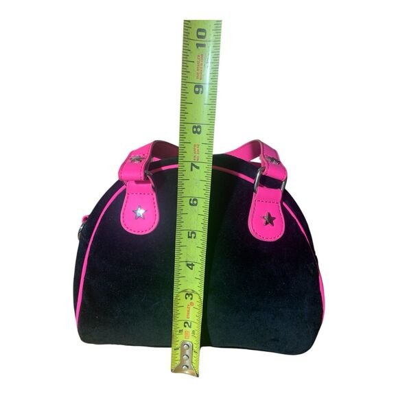Dolls Kill x Bratz Mini Pink and Black Velour Bag - Picture 2 of 7
